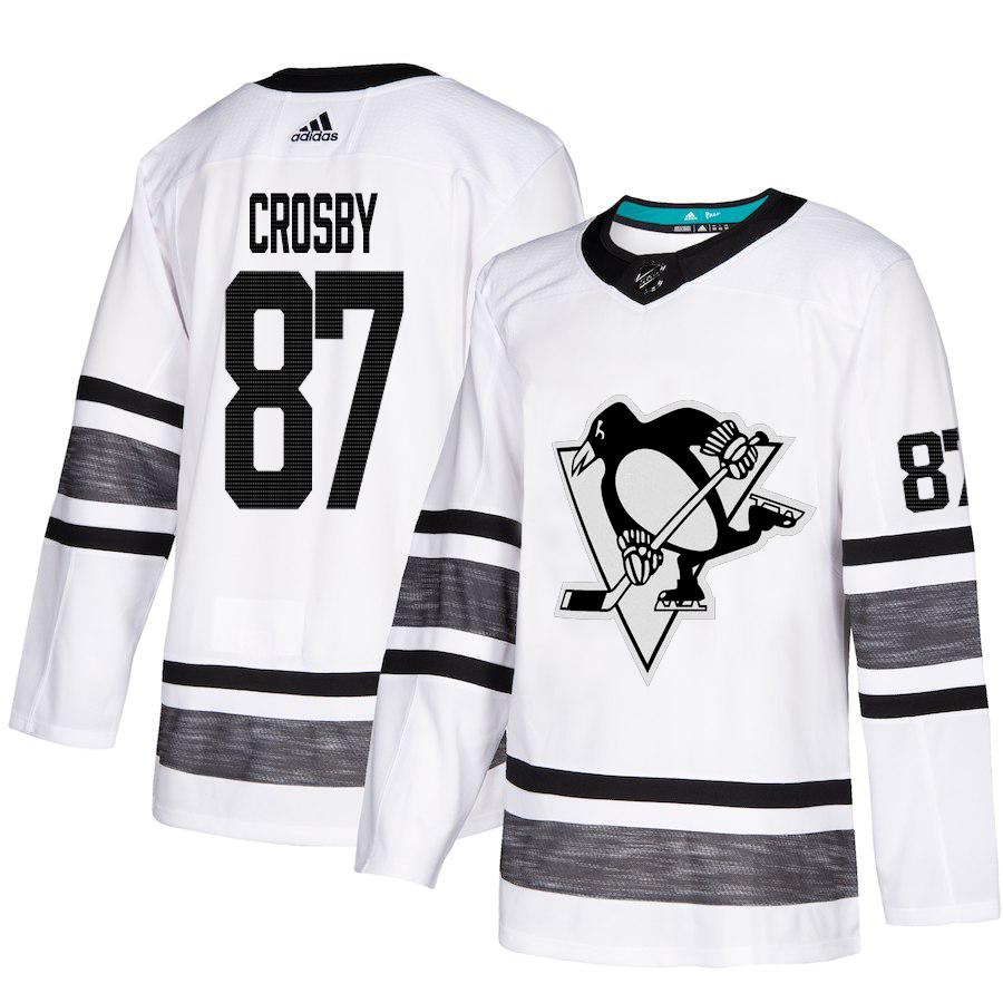 Adidas Penguins #87 Sidney Crosby White Authentic 2019 All-Star Stitched NHL Jersey
