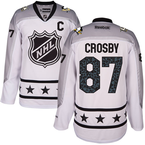 Penguins #87 Sidney Crosby White 2017 All-Star Metropolitan Division Stitched NHL Jersey