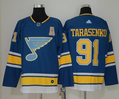 Adidas Blues #91 Vladimir Tarasenko Blue Alternate Authentic Stitched NHL Jersey
