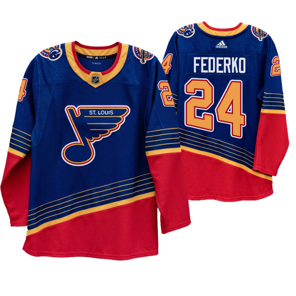 St. Louis Blues #24 Bernie Federko 90s Vintage 2019-20 Authentic Royal NHL Jersey