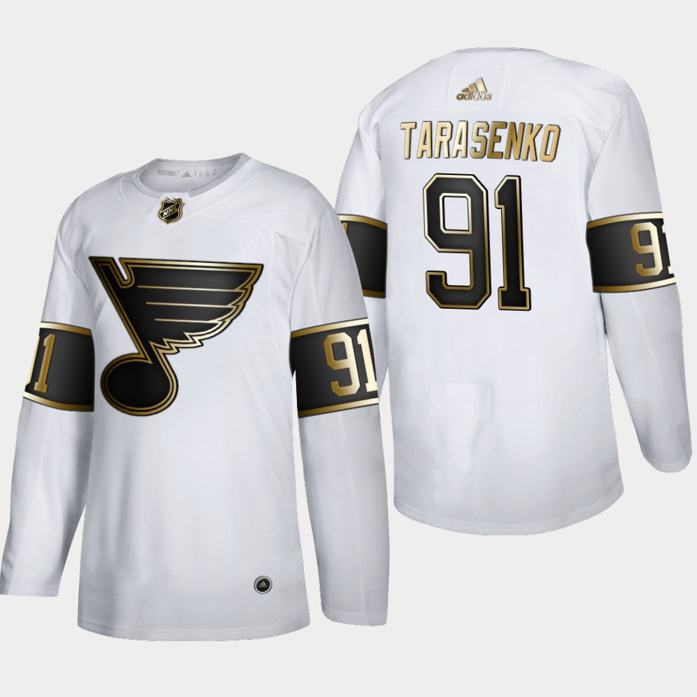 St. Louis Blues #91 Vladimir Tarasenko Men's Adidas White Golden Edition Limited Stitched NHL Jersey