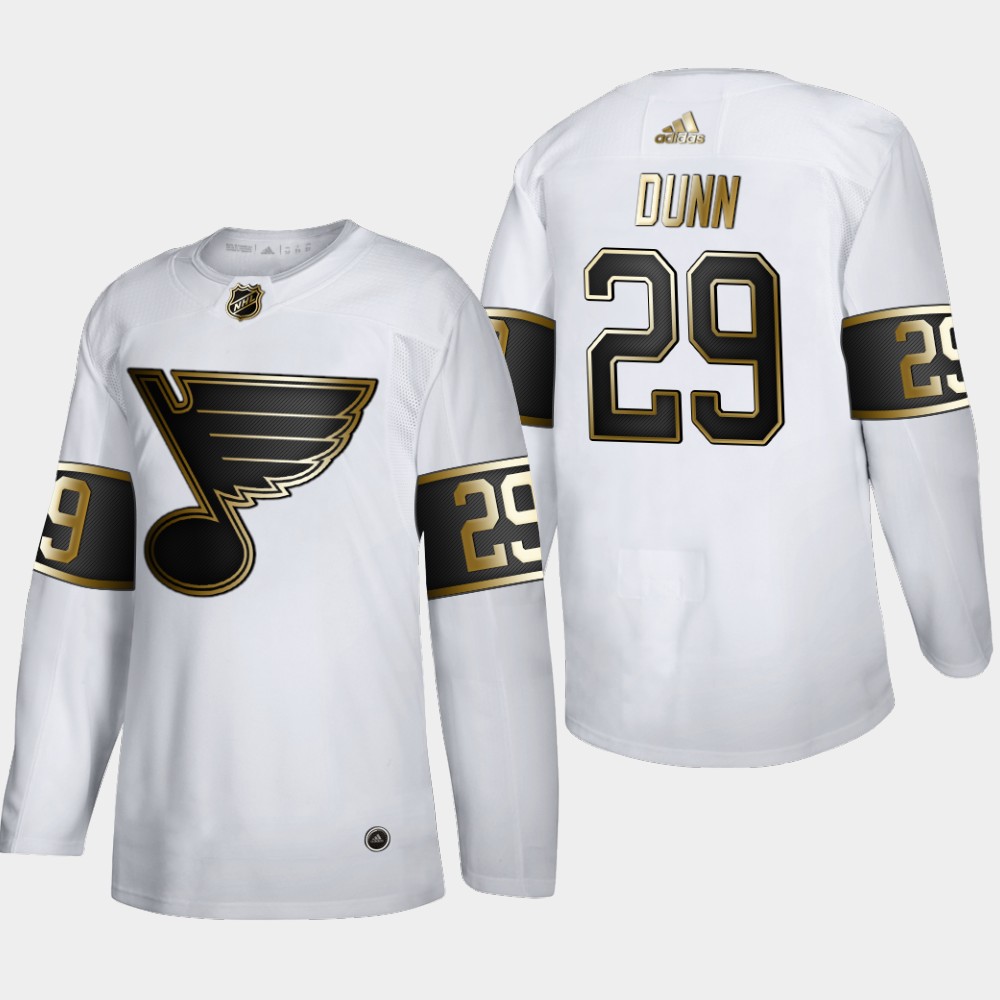 St. Louis Blues #29 Vince Dunn Men's Adidas White Golden Edition Limited Stitched NHL Jersey