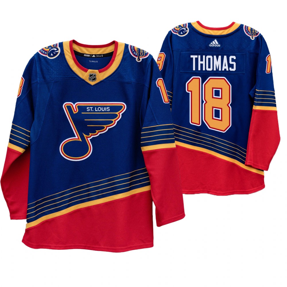 St. Louis Blues #18 Robert Thomas 90s Vintage 2019-20 Authentic Royal NHL Jersey