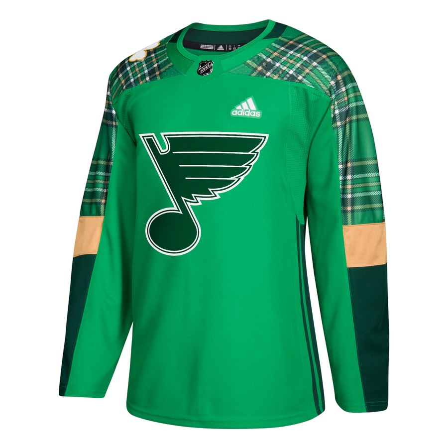Adidas Blues Blank Tarasenko adidas Green St. Patrick's Day Authentic Practice Stitched NHL Jersey