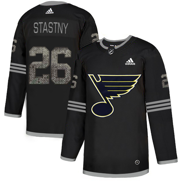 Adidas Blues #26 Paul Stastny Black Authentic Classic Stitched NHL Jersey