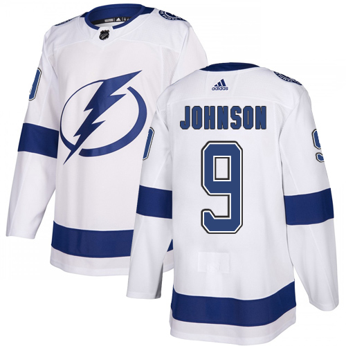 Adidas Lightning #9 Tyler Johnson White Road Authentic Stitched NHL Jersey