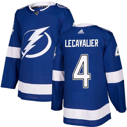 Adidas Lightning #4 Vincent Lecavalier Blue Home Authentic Stitched NHL Jersey