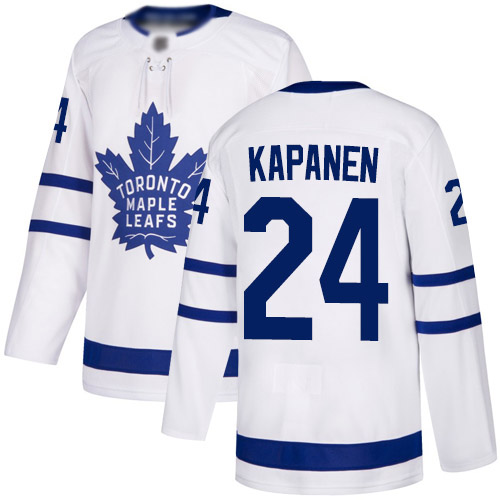 Adidas Maple Leafs #24 Kasperi Kapanen White Road Authentic Stitched NHL Jersey