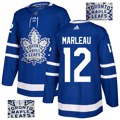 Adidas Maple Leafs #12 Patrick Marleau Blue Home Authentic Fashion Gold Stitched NHL Jersey