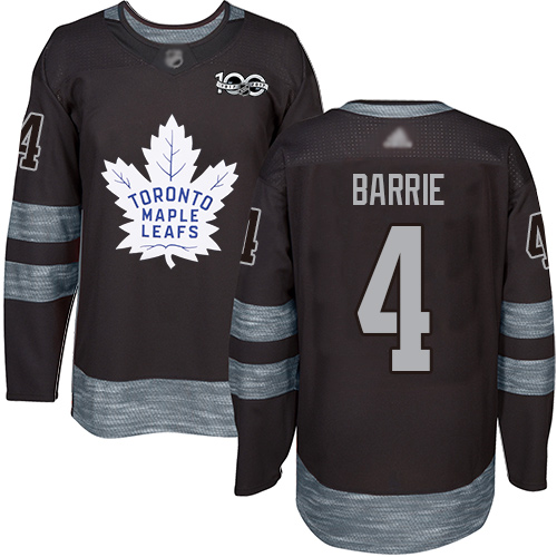 Adidas Maple Leafs #4 Tyson Barrie Black 1917-2017 100th Anniversary Stitched NHL Jersey