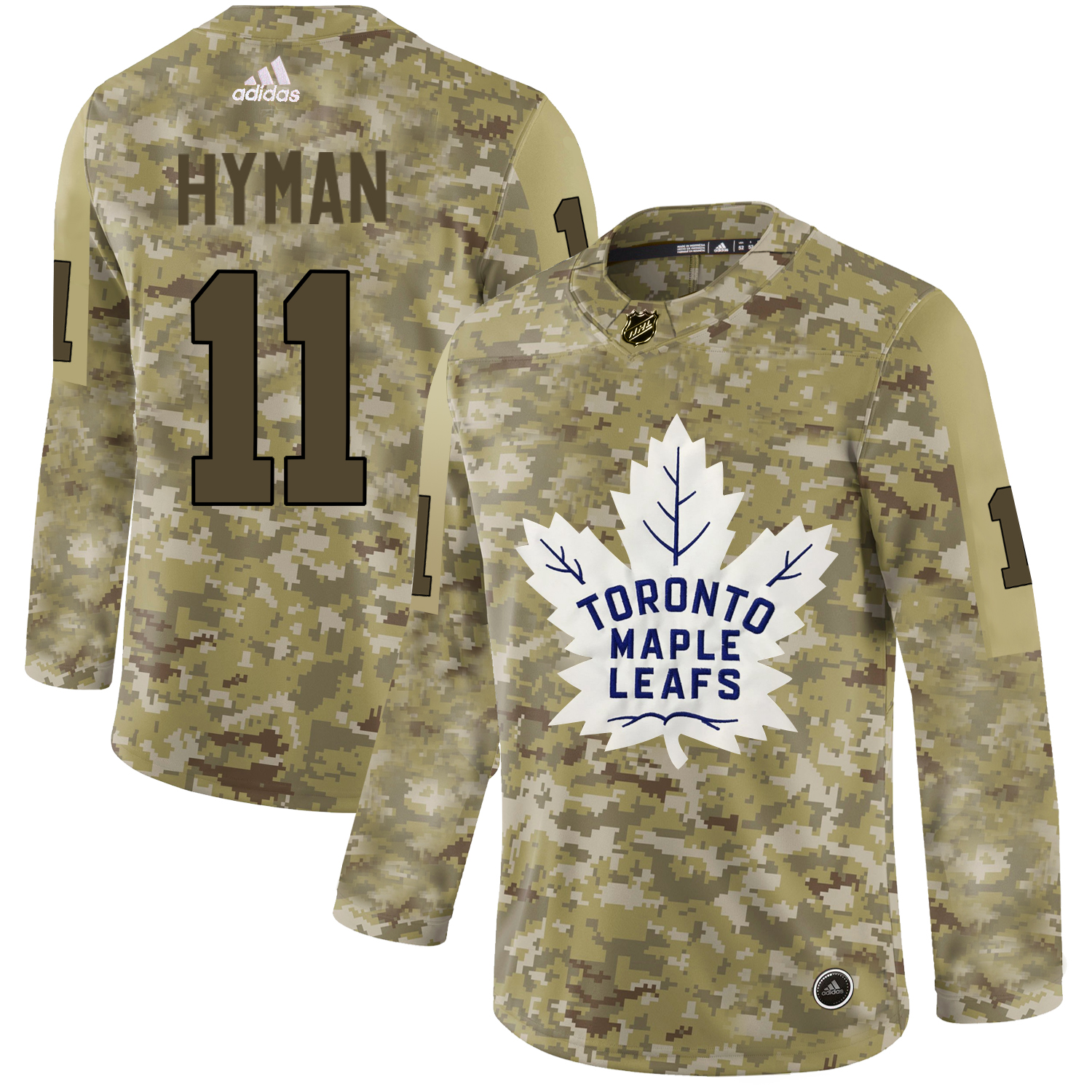 Adidas Maple Leafs #11 Zach Hyman Camo Authentic Stitched NHL Jersey