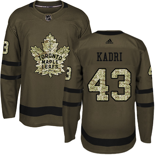 Adidas Maple Leafs #43 Nazem Kadri Green Salute to Service Stitched NHL Jersey