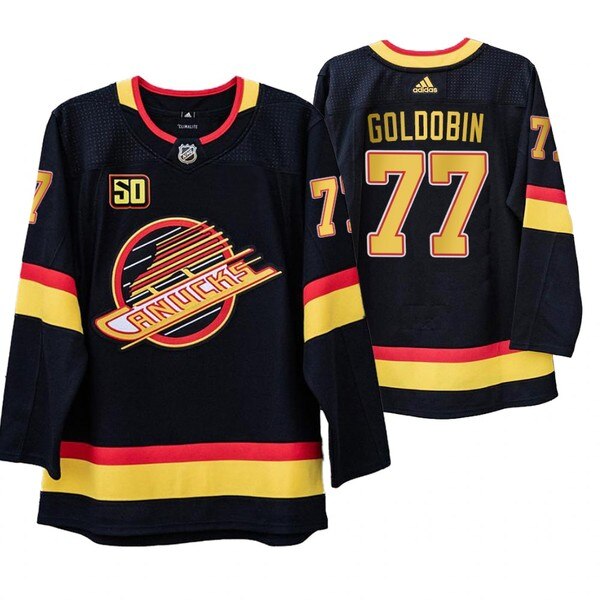 Vancouver Canucks #77 Nikolay Goldobin 50th Anniversary Skate 2019-20 Jersey
