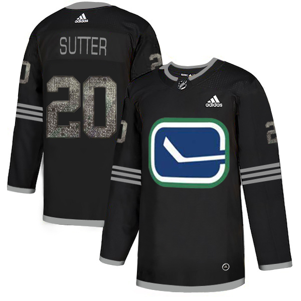 Adidas Canucks #20 Brandon Sutter Black_1 Authentic Classic Stitched NHL Jersey