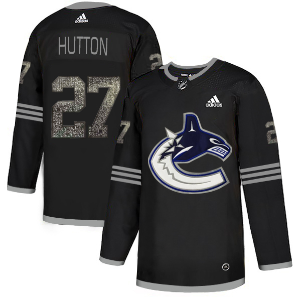 Adidas Canucks #27 Ben Hutton Black Authentic Classic Stitched NHL Jersey