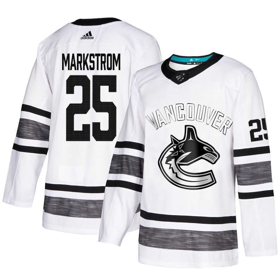 Adidas Canucks #25 Jacob Markstrom White 2019 All-Star Game Parley Authentic Stitched NHL Jersey