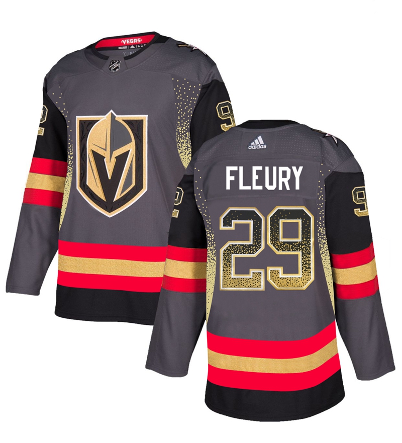 Adidas Golden Knights #29 Marc-Andre Fleury Grey Home Authentic Drift Fashion Stitched NHL Jersey