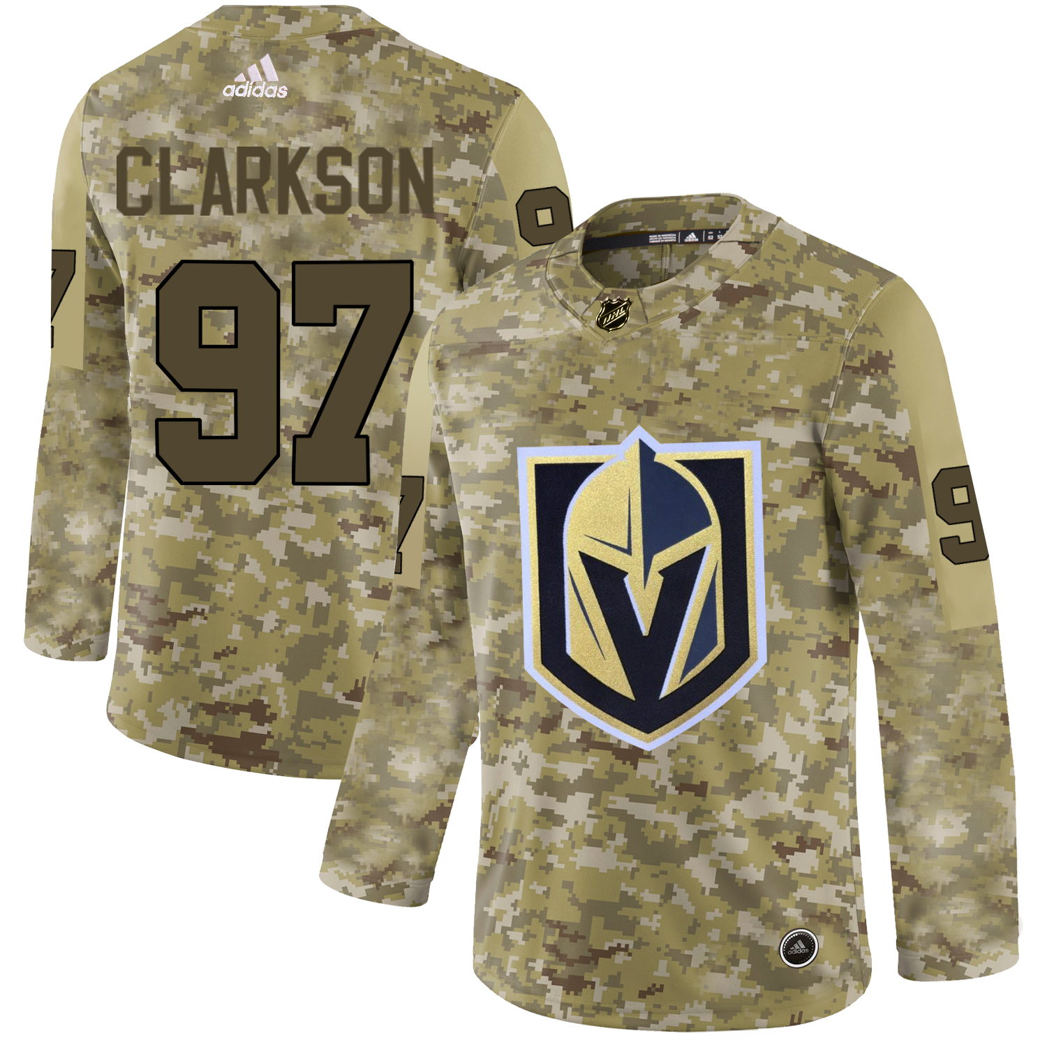 Adidas Golden Knights #97 David Clarkson Camo Authentic Stitched NHL Jersey