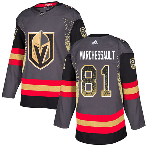 Adidas Golden Knights #81 Jonathan Marchessault Grey Home Authentic Drift Fashion Stitched NHL Jersey
