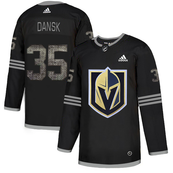 Adidas Golden Knights #35 Oscar Dansk Black Authentic Classic Stitched NHL Jersey