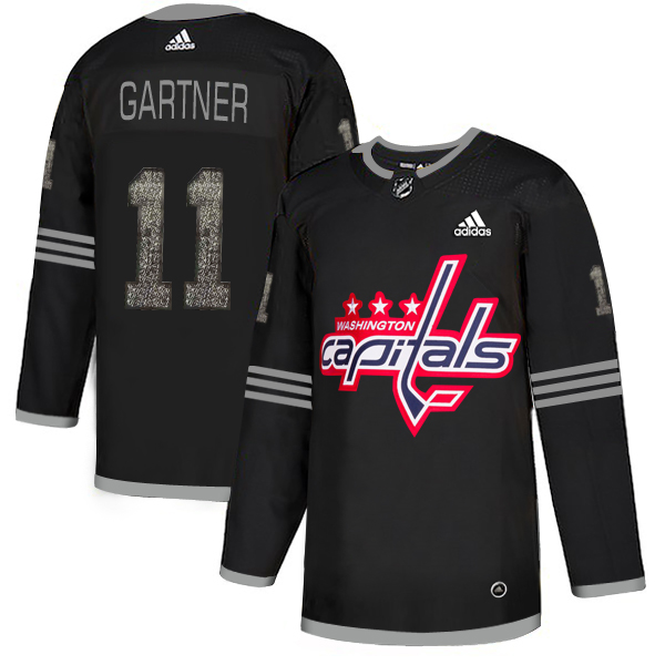Adidas Capitals #11 Mike Gartner Black Authentic Classic Stitched NHL Jersey