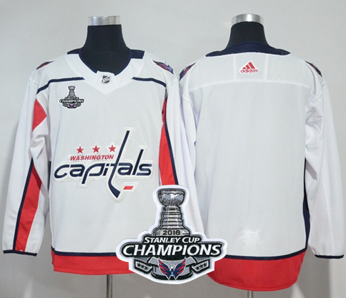 Adidas Capitals Blank White Road Authentic Stanley Cup Final Champions Stitched NHL Jersey