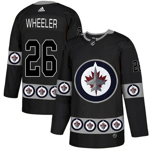 Adidas Jets #26 Blake Wheeler Black Authentic Team Logo Fashion Stitched NHL Jersey Adidas Jets #26 Blake Wheeler Black Authentic Team Logo Fashion Stitched NHL Jersey