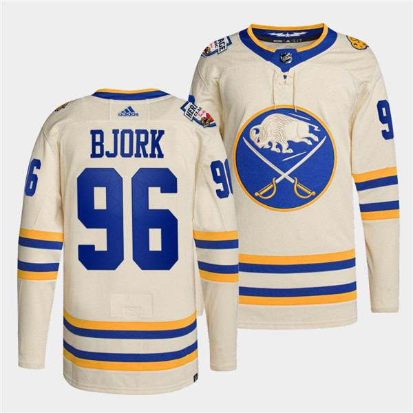 Men's Buffalo Sabres #96 Anders Bjork 2022 All-Star White Stitched Jersey