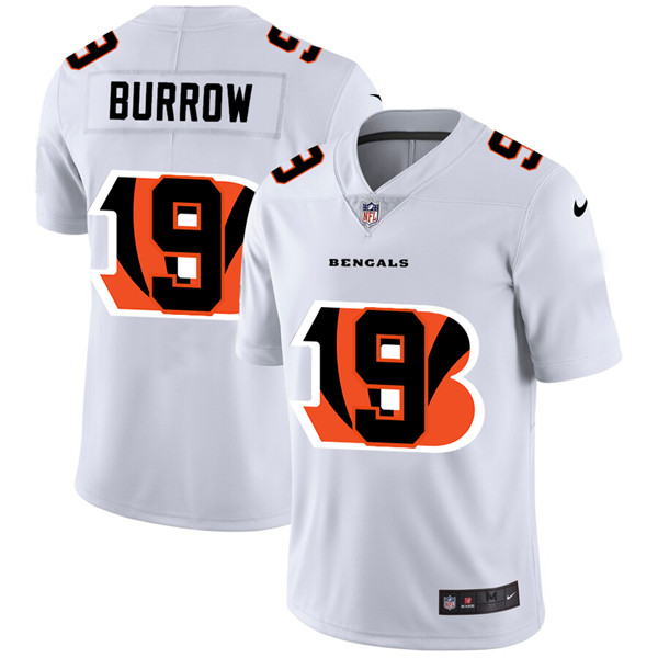 Men's Cincinnati Bengals #9 Joe Burrow White NFL Stitched Jersey