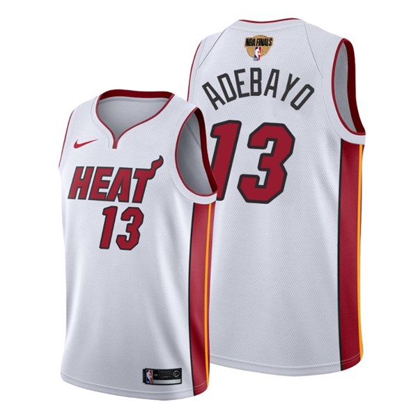 Men's Miami Heat White #13 Bam Adebayo 2020 Finals Bound Association Edition Stitched NBA Jersey