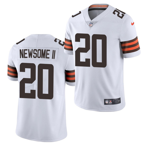 Men's Cleveland Browns #20 Greg Newsome II 2021 White NFL Vapor Untouchable Limited Stitched Jersey