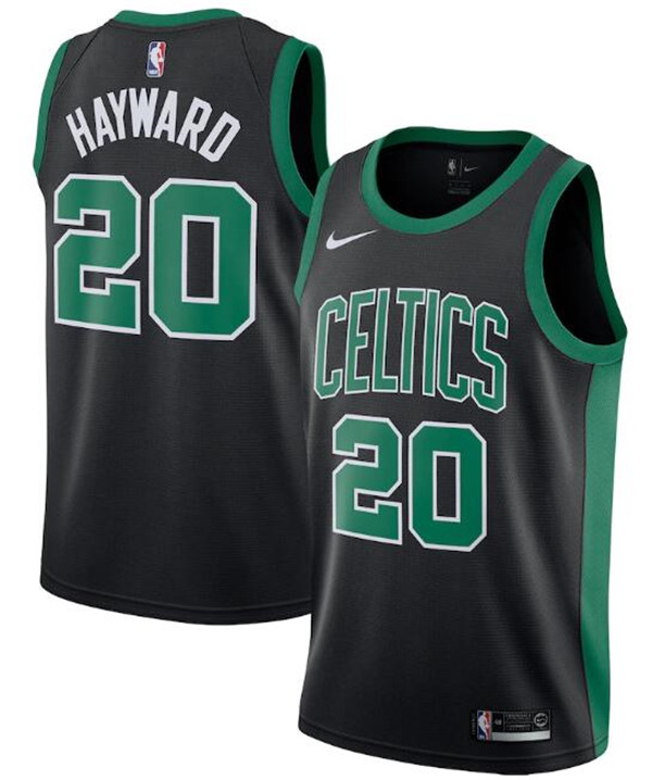 Men's Boston Celtics #20 Gordon Hayward Black NBA Statement Edition Swingman Stitched Jersey