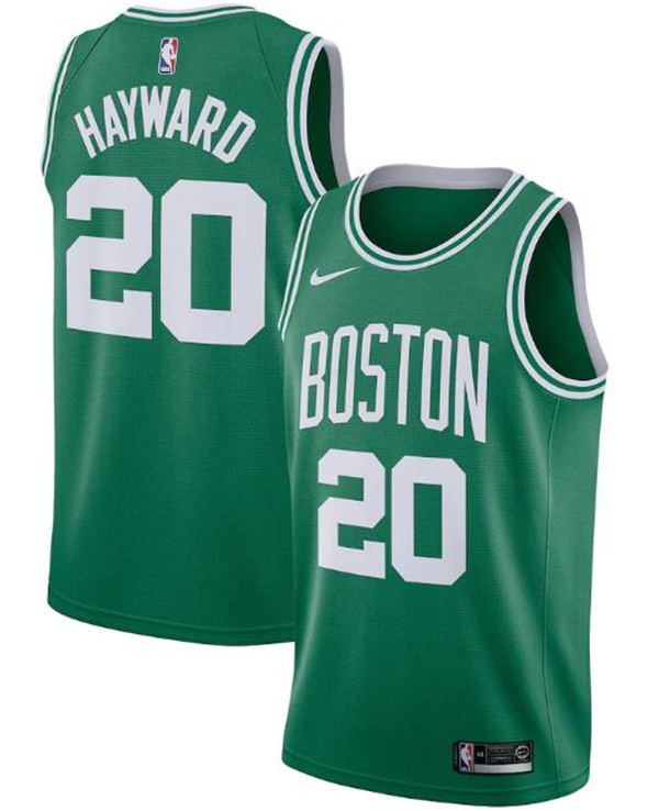 Men's Boston Celtics #20 Gordon Hayward Green NBA Icon Edition Swingman Stitched Jersey