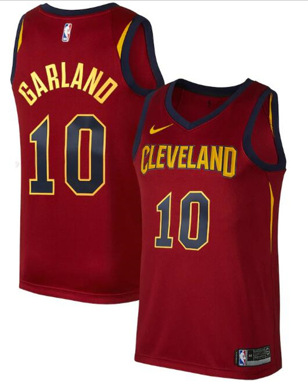 Men's Cleveland Cavaliers Red #10 Darius Garland Icon Edition Swingman Stitched Jersey Men's Cleveland Cavaliers Red #10 Darius Garland Icon Edition Swingman Stitched Jersey