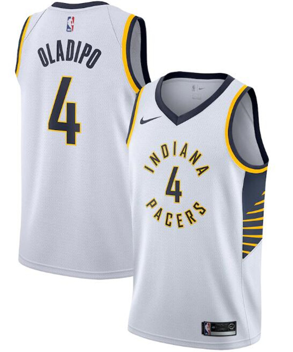 Men's Indiana Pacers #4 Victor Oladipo White NBA Association Edition Stitched Swingman Jersey