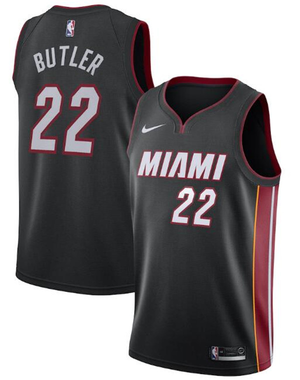 Men's Miami Heat Black #22 Jimmy Butler Icon Edition Stitched NBA Jersey