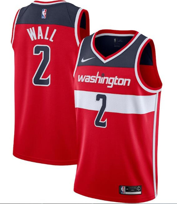 Men's Washington Wizards #2 John Wall Red NBA Icon Edition Swingman Stitched Jersey