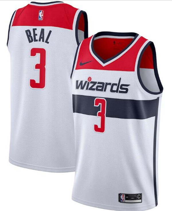 Men's Washington Wizards #3 Bradley Beal White NBA Association Edition Stitched Jersey