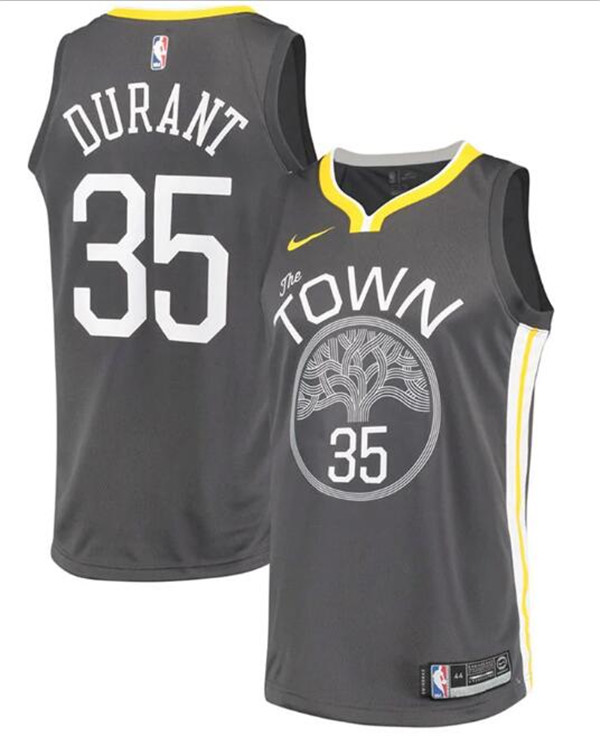 Men's Golden State Warriors #35 Kevin Durant Black NBA Statement Edition Swingman Stitched Jersey