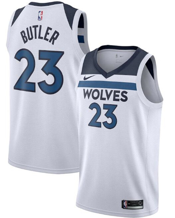Men's Minnesota Timberwolves #23 Jimmy Butler White NBA Association Edition Stitched Jersey