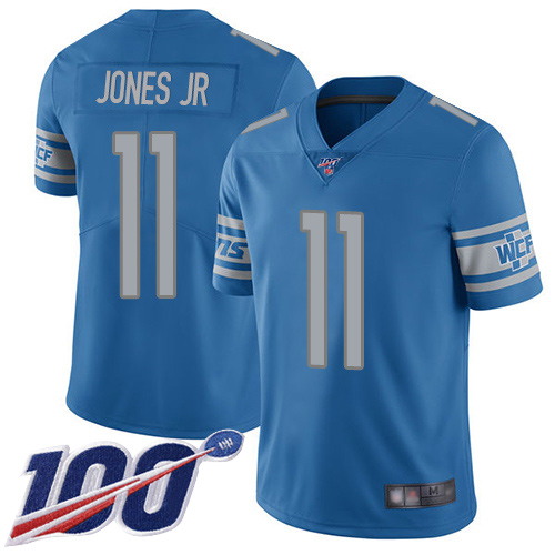 Men's Detroit Lions #11 Marvin Jones Jr. Blue 2019 100th Season Vapor Untouchable Limited