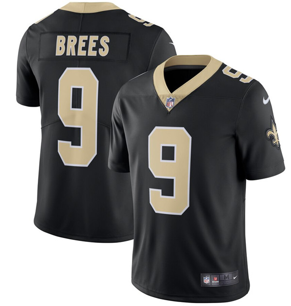 Men's New Orleans Saints #9 Drew Brees Black Vapor Untouchable Limited Stitched NFL Jersey