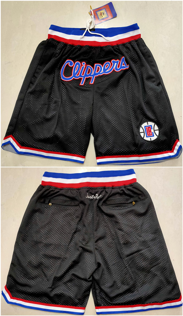 Men's Los Angeles Clippers Black Shorts (Run Small)