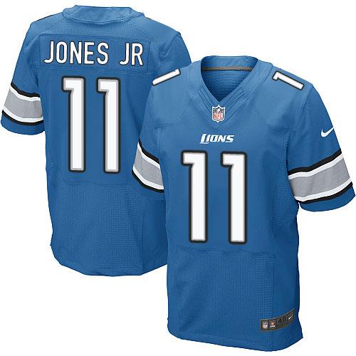 Men's Detroit Lions #11 Marvin Jones Jr. Blue NFL Team Color Men's Stitched NFL Elite Jersey
