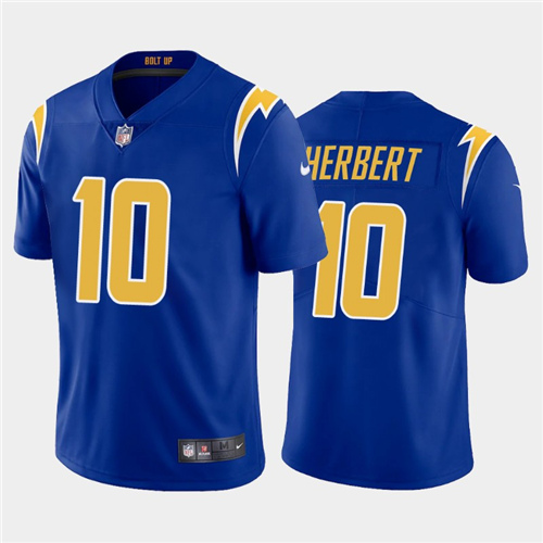 Men's Los Angeles Chargers #10 Justin Herbert 2020 Royal Vapor Untouchable Limited Stitched NFL Jersey