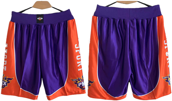 Men's Phoenix Suns Purple/Orange Shorts (Run Small)