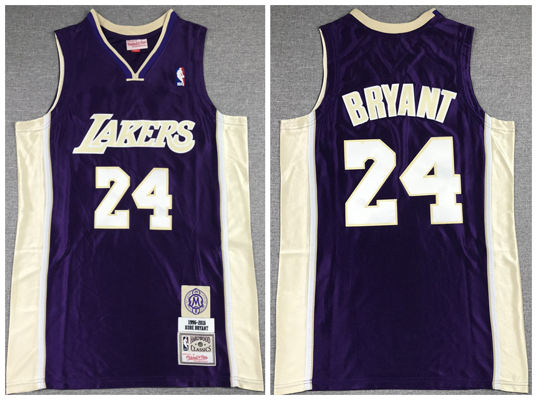 Men's Los Angeles Lakers #24 Kobe Bryant Purple Stitched Jersey