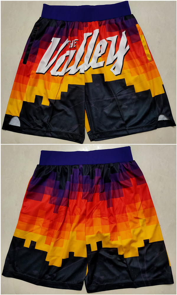 Men's Phoenix Suns Black Shorts(Run Small)