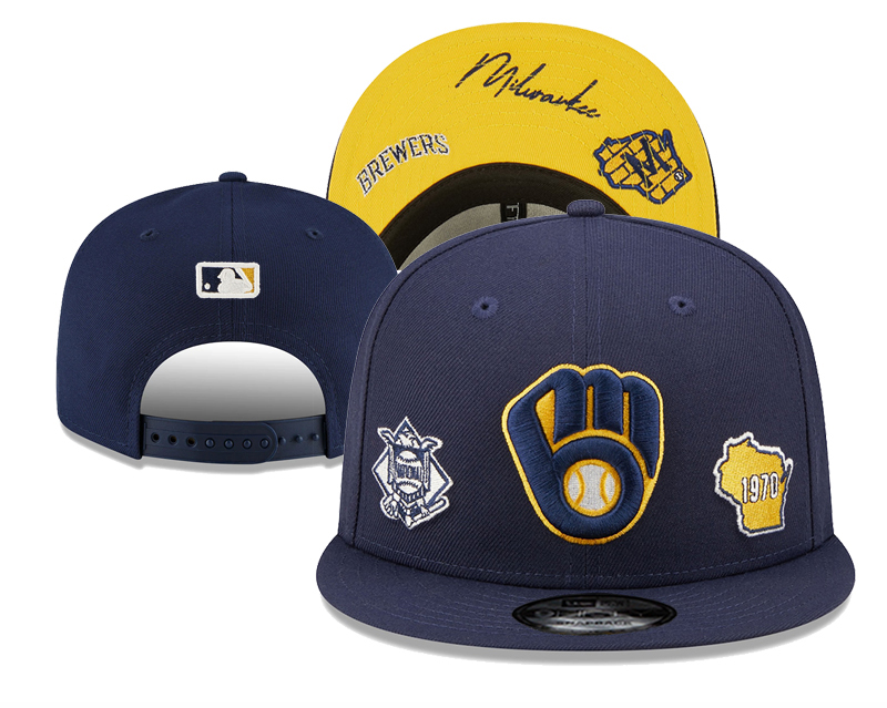 Milwaukee Brewers Stitched Snapback Hats 002