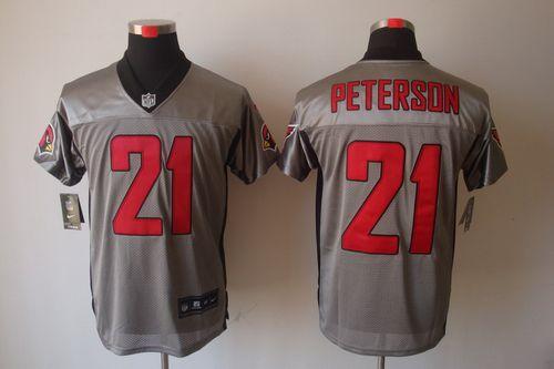 Nike Cardinals #21 Patrick Peterson Grey Shadow Men's Stitched NFL Elite Jersey
